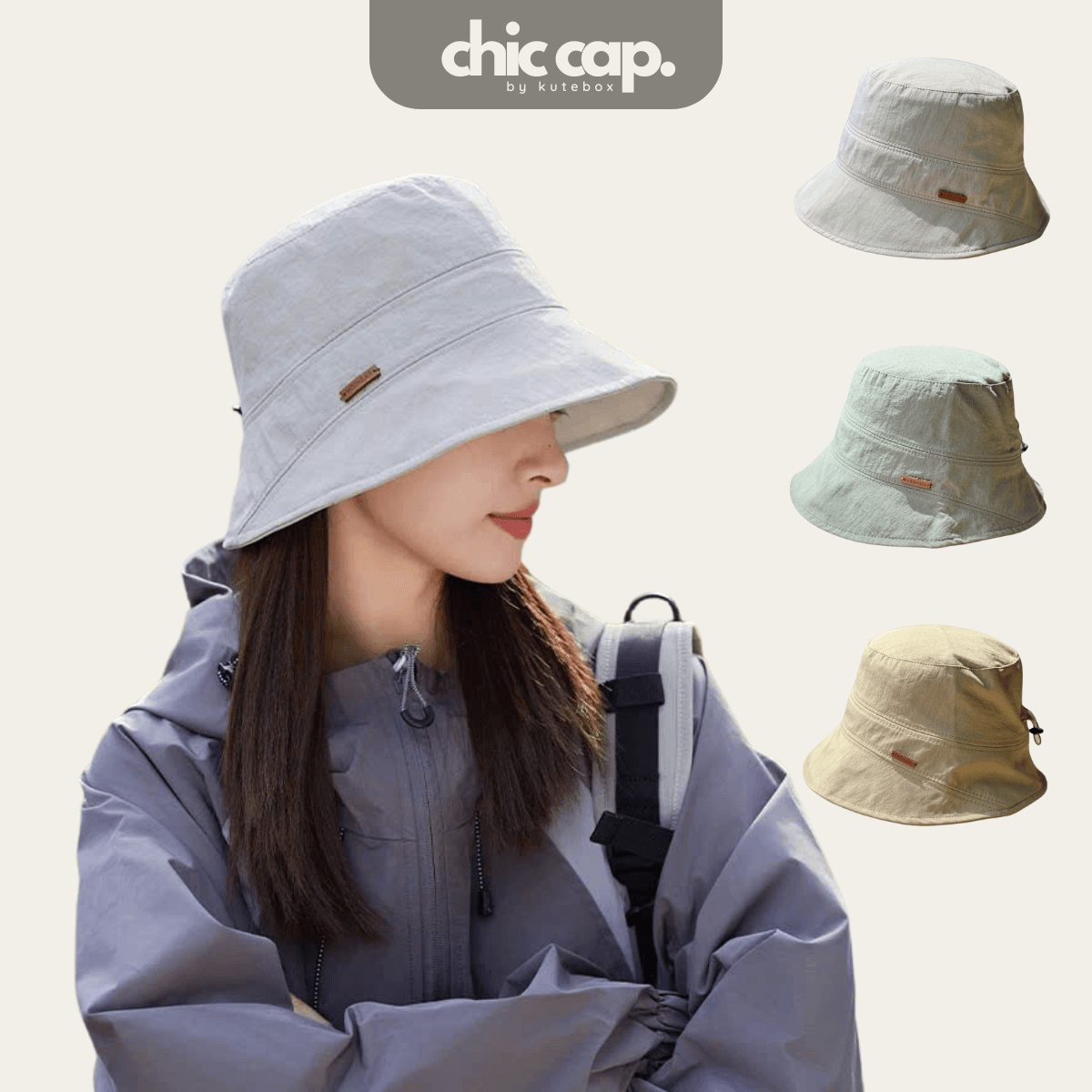 Mũ Xô Bucket Tròn Nhanh Khô Phong Cách Nhật Bản CC80